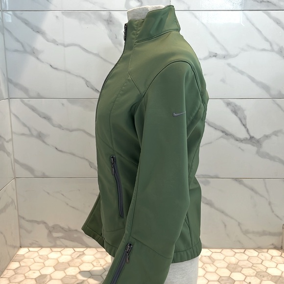 Nike Green Softshell Running Full Zip Up Jacket Size S - Picture 5 of 10